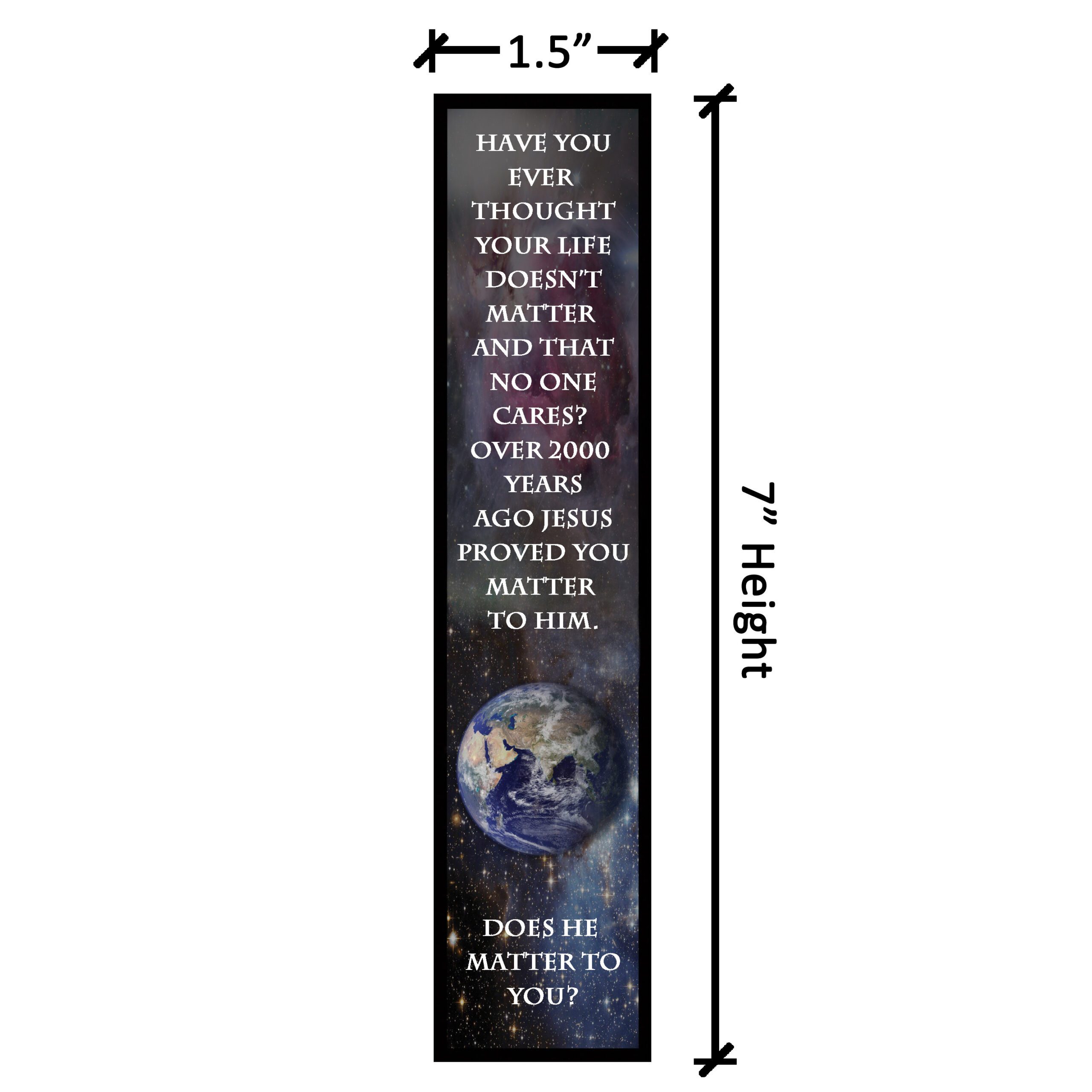 You Matter Bookmark Dimensions You Matter Bookmark Dimensions