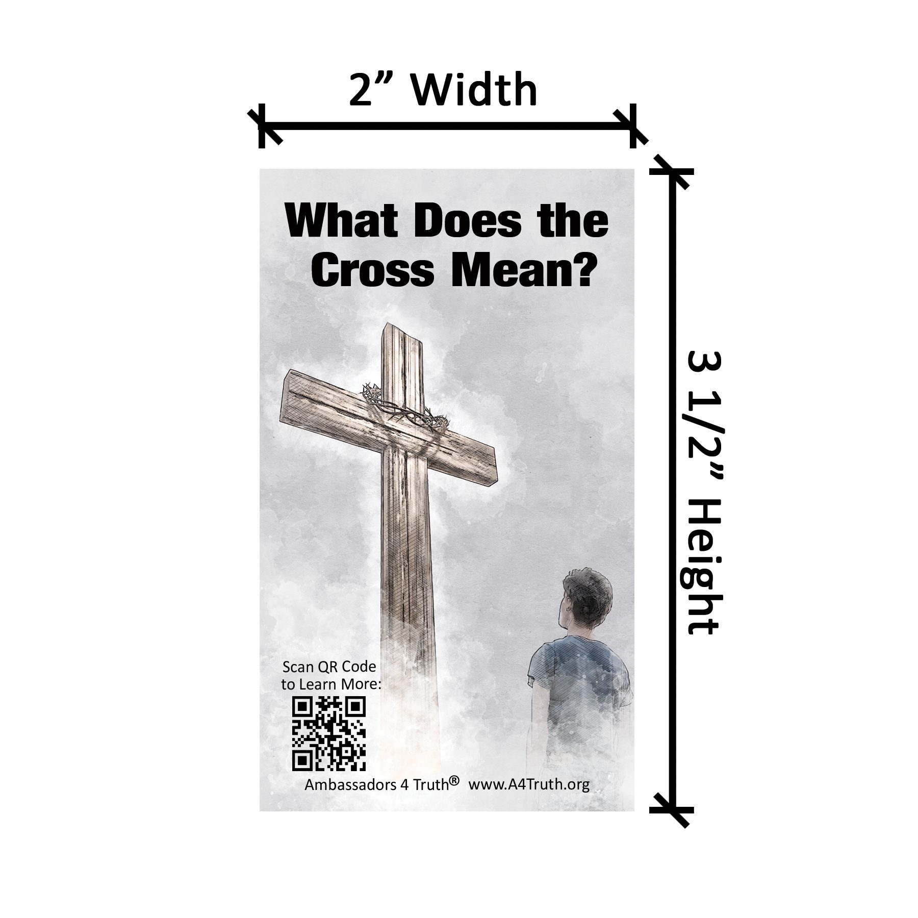 Cross Tract Dimensions_Business Card Size Cross Tract