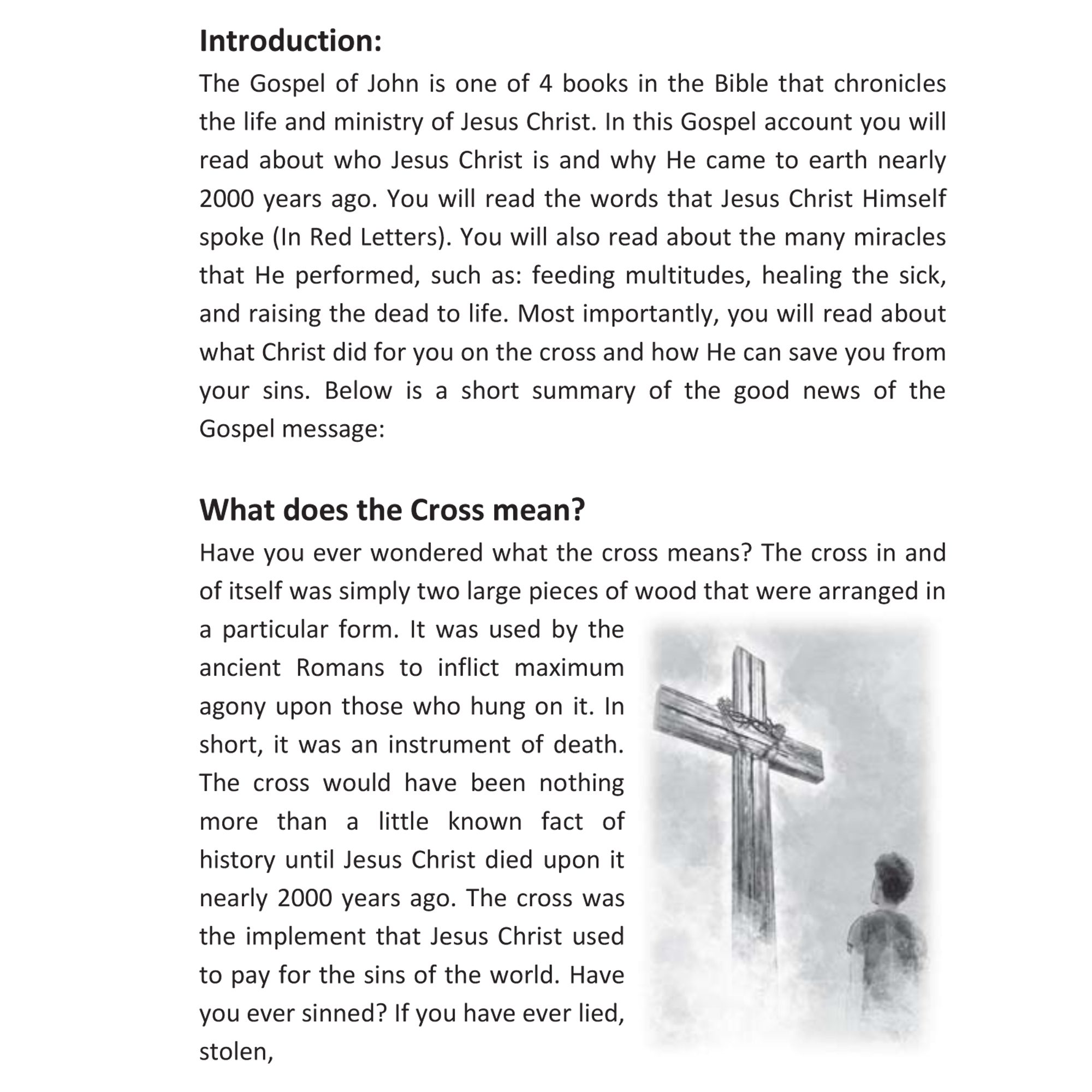 Gospel of John Contents_Gospel Presentation Page 1